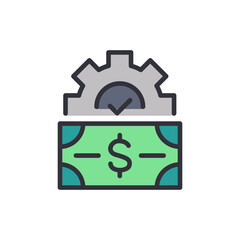 Financial Process Automation Symbolizing Efficient Transactions with Gear