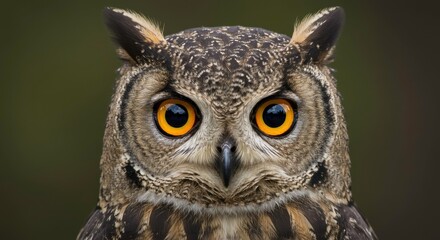 Fototapeta premium Majestic owl intense gaze captivating beauty wild nature enigma