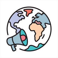 Global Announcement Icon vector