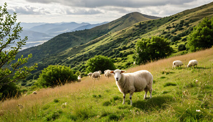 Fototapeta premium Le paysage pastoral