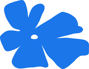 Blue flower with five petals illustration