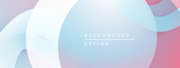 Abstract fluid shapes, pastel colors blend. Soft gradients create modern background design. Minimalist aesthetic, clean composition.