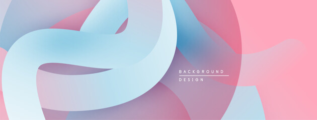 Abstract fluid shapes, pastel colors blend. Modern design element, smooth gradients create dynamic composition. Background texture.