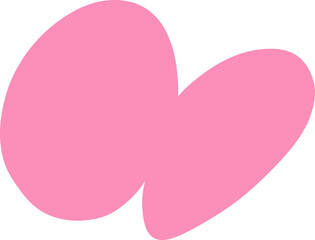 Abstract pink curved shape design element