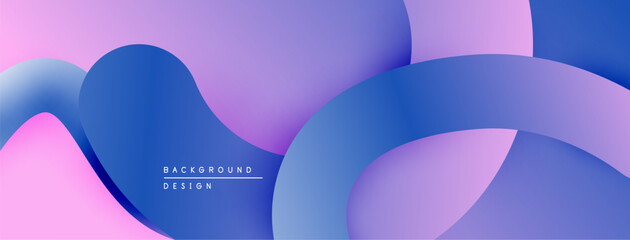 Abstract fluid shapes, vibrant purple hues, smooth gradients. Modern design element, perfect backdrop for projects.