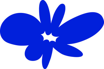 Abstract floral concept in blue flower shape