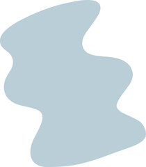 Abstract Organic Blue Shape Illustration