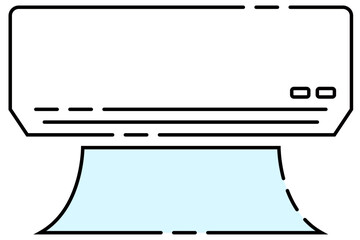 おしゃれなエアコンのイラスト 冷房 ベクター	