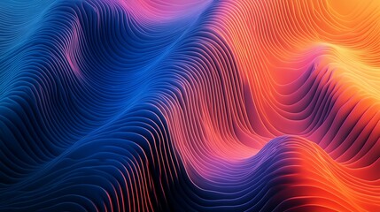 Striking chromatic blend undulates rhythmically across textured landscape