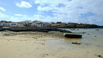 Fishing village of Majanicho, north of Fuerteventura, Canary Islands, Spain