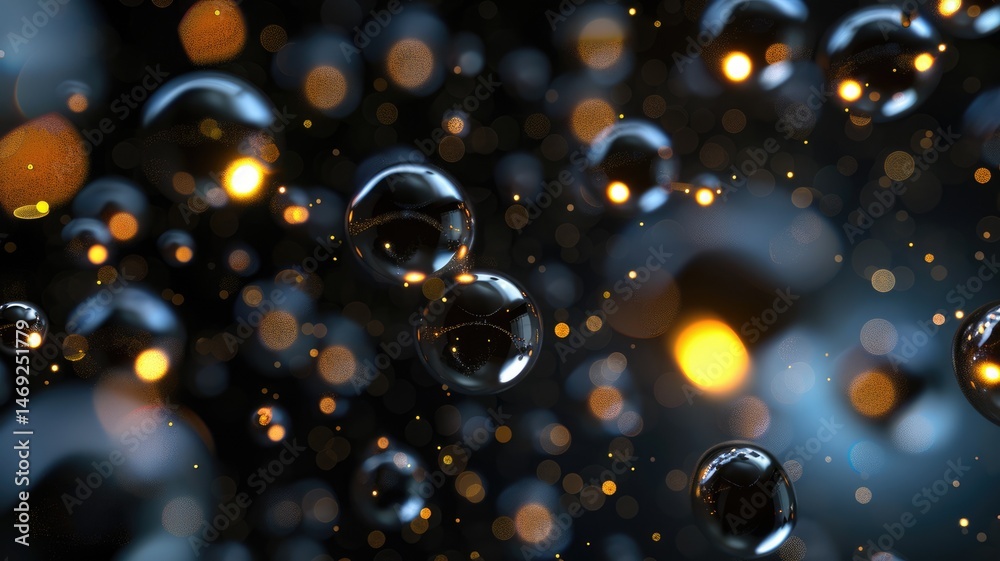 Poster abstract monochrome color particle effect mysterious flowing design. seamless modern art of particle