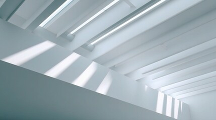 Minimalist White Architecture with Abstract Design and Natural Light
