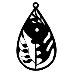 custom wood earrings laser cut svg vector illustration