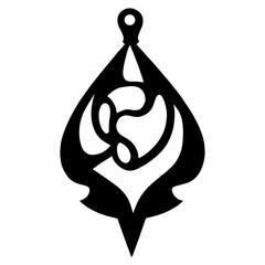 custom wood earrings laser cut svg vector illustration