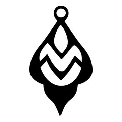 custom wood earrings laser cut svg vector illustration