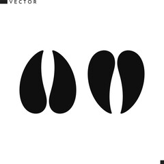 Cow footprint vector. Farm animal footprint icon. Holstein cow sign  