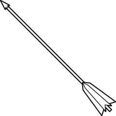 Archery arrow silhouette vector