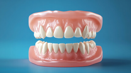 Obraz premium 3D-printed dentures represent a breakthrough in dental prosthetics, offering precise customization and faster production for elderly patients