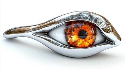 Abstract metallic eye