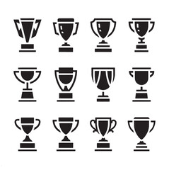 Victory Icons Collection  Symbols of Success and Achievement vector
