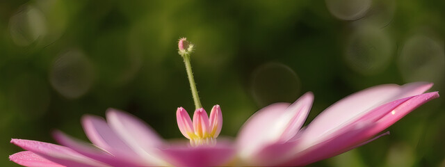 Fototapeta premium Macro Photography of Blooming Flower Petals with Natural Soft Focus