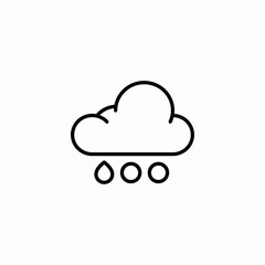 drizzle cloud icon sign vector