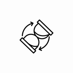 flowing time icon sign vector
