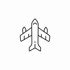 flying plane icon sign vector
