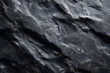 Luxury natural black marble texture with veins high-resolution close-up