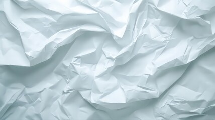 Obraz premium Close Up of Abstract Wrinkled White Paper Texture and Soft Lighting Creating Depth on Surface