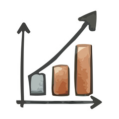 business graph with arrow