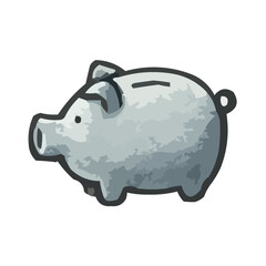 piggy bank on white