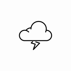 lightning cloud icon sign vector