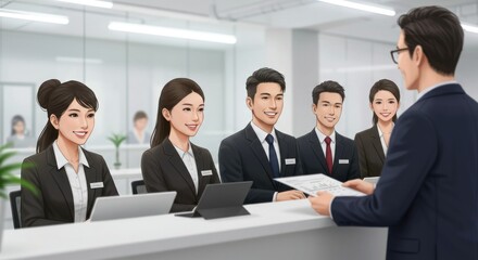 Business professionals interacting in a modern office environment presentation and teamwork