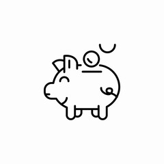 piggy bank icon sign vector