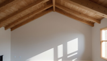 wooden roof of the house