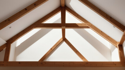 Obraz premium wooden roof of the house