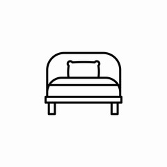 single bed icon sign vector