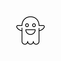 sleepy ghost icon sign vector