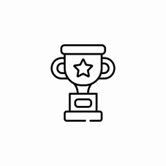 trophy cup icon sign vector