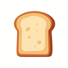 Whole Grain Bread Slice Icon in Flat Design Style for Food Blogs, Nutrition Education, Healthy Eating Websites, and Culinary Illustrated Guides