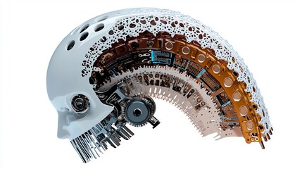 Mechanical Head,  Intricate,  Layered Structure