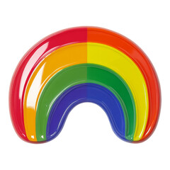 Fototapeta premium Rainbow Plate Design for Creative Dining Experiences Isolated on transparent background