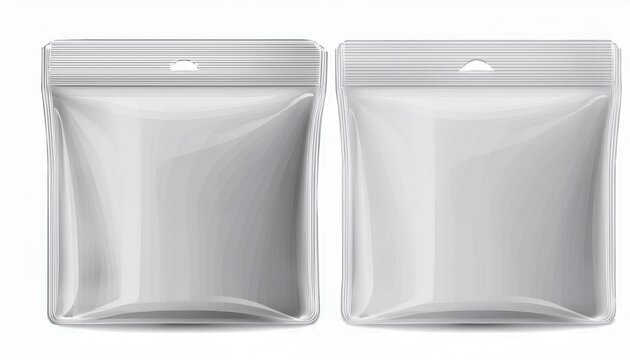 realistic ziplock bags zip lock bag isolated clear pvc plastic case small pack with zipper food packaging or evidence transparent pouch pocket purse exact illustration