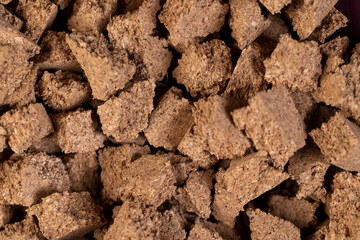 cork wood closeup, small pieces of cork bark for domestic use
