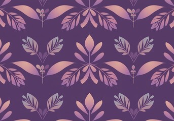 Vintage floral seamless pattern vector design with ornate leaf elements