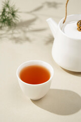 Chinese tea-brewing culture, traditional tea leaves and tea sets