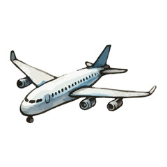 airplane on a white background