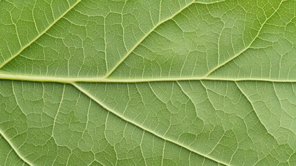Close Up View Of Green Leaf Texture With Veins And Specks