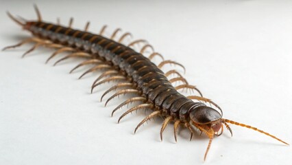 Obraz premium Centipede on studio background 